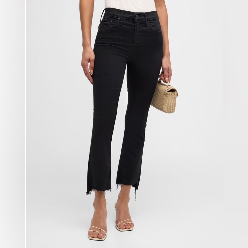 Mother crop Black Jeans